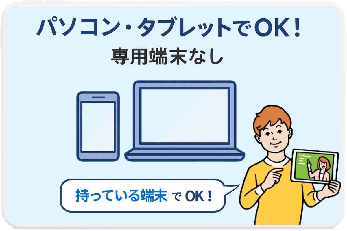 専用端末不要で初期費用が抑えれる
