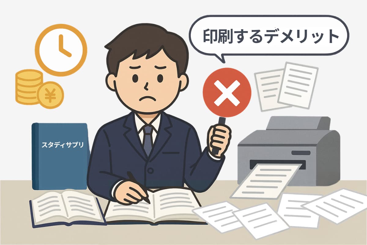 スタディサプリのテキスト（問題集）を印刷するデメリット