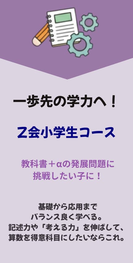 数検算数検定対策（Z会小学生コース）