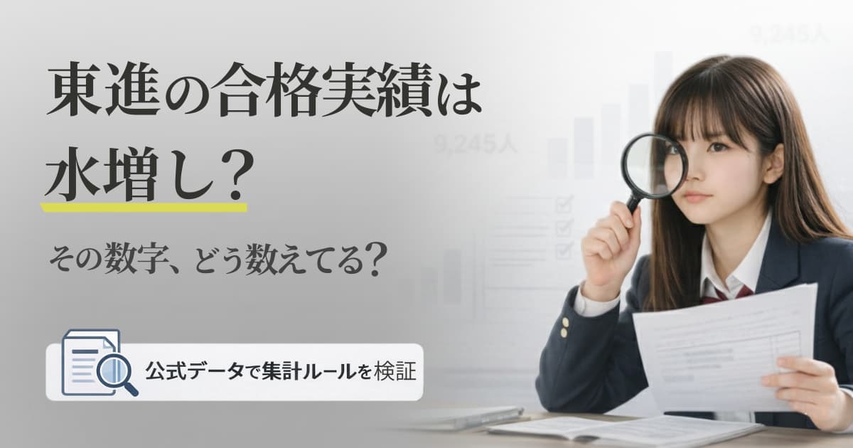 東進の合格実績は水増し？合格者数と第一志望合格率をデータで検証